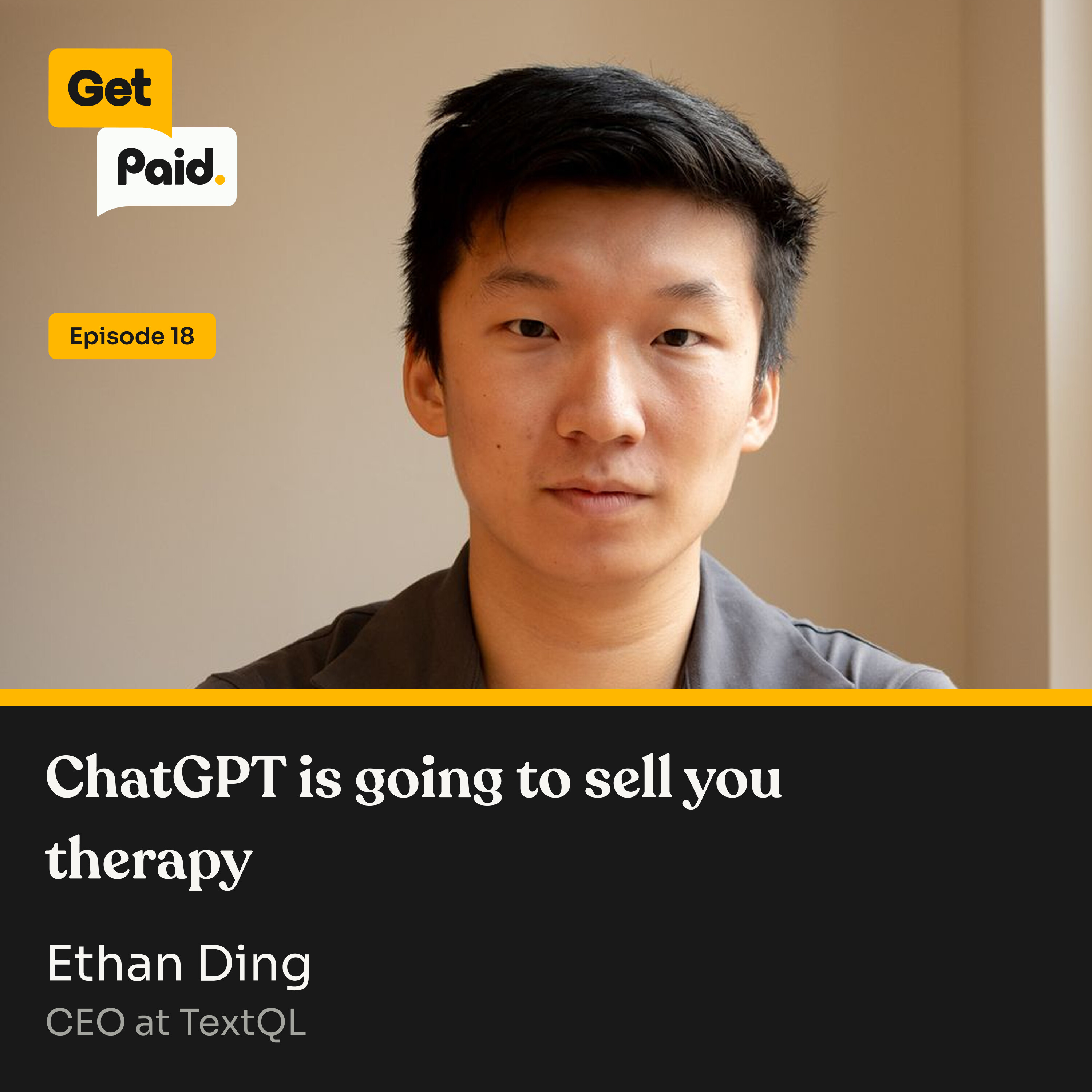 S2E18: ChatGPT is going to sell you therapy | Ethan Ding (TextQL) episode artwork