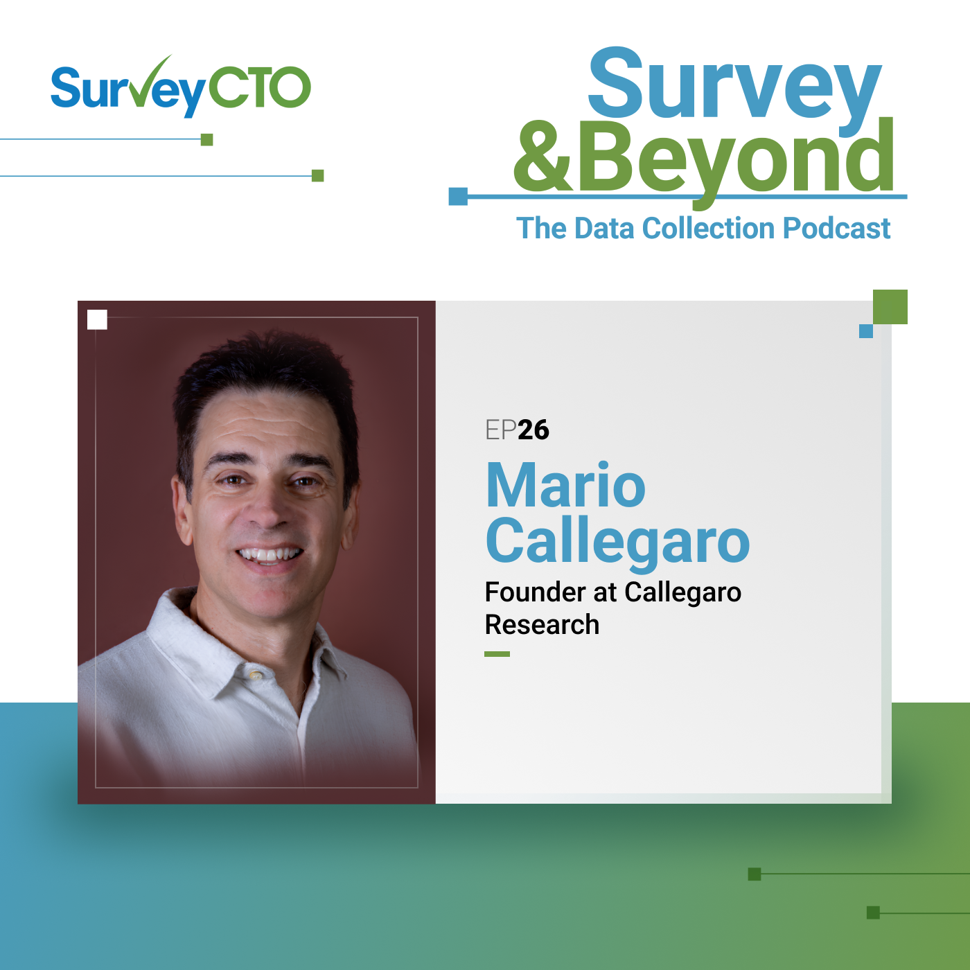 Data Quality, AI, and the Future of Survey Research with Mario Callegaro episode artwork